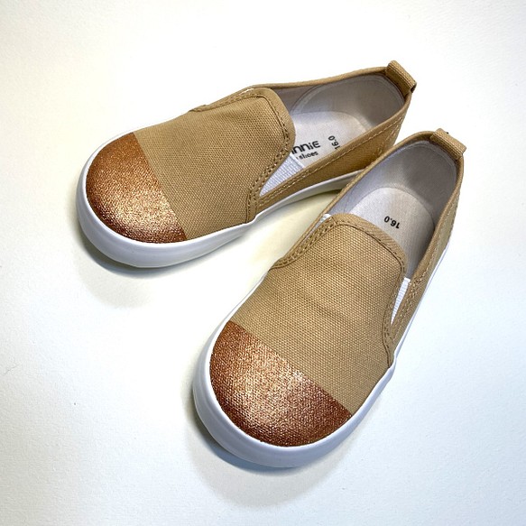 Bronze Toe Slip-on (米色) 兒童尺碼 14cm〜18cm 第1張的照片