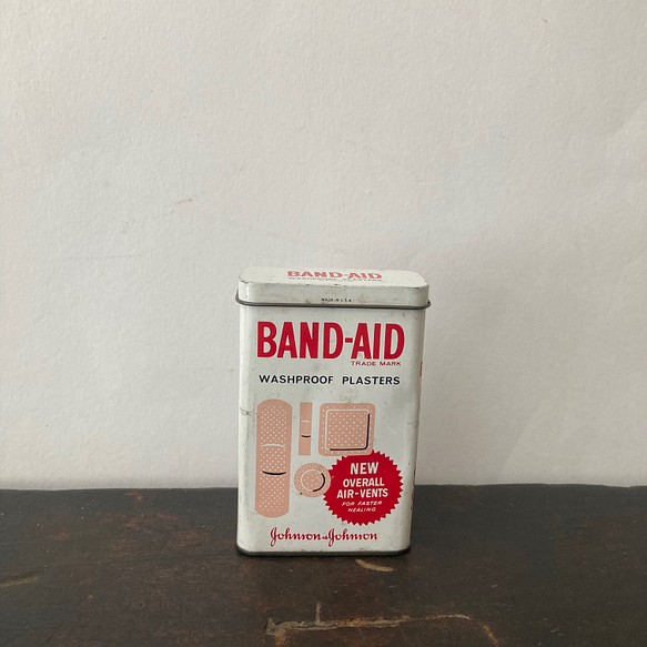 BAND-AIDジョンソン・エンド・ジョンティン ティン　ブリキ缶　vintage tin アンティークブリキ