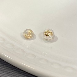 K18 GOLD】18金 6mm キュービックジルコニア フック ピアス 18KP12 (4