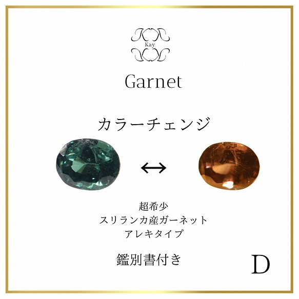 スリランカ カラーチェンジ ガーネット ルース アレキタイプ 0.188ct D ...