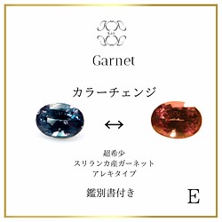 スリランカ　カラーチェンジ ガーネット　ルース　アレキタイプ　0.199ct E