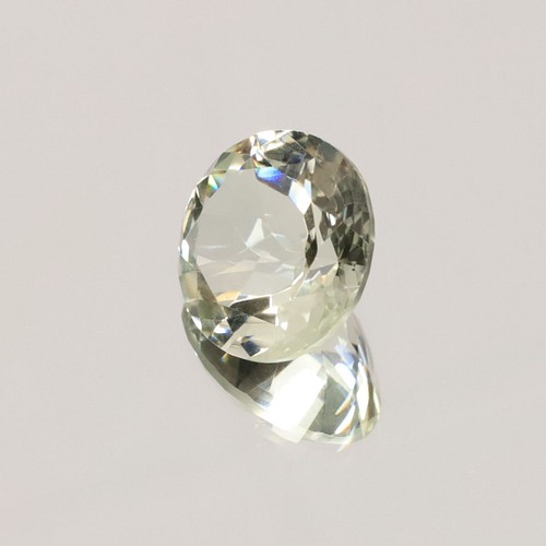 鑑別済] 天然プラシオライト ルース ラウンド 14×14mm 8ct VVS 360度