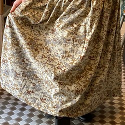 コーデュロイスカート　迷彩　アーミー　ふんわりスカート　大人スカート　ギャザースカート 1枚目の画像