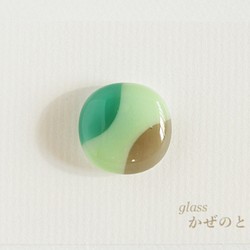 chocolat (ショコラ)  【ミント】／ガラスのブローチ 1枚目の画像