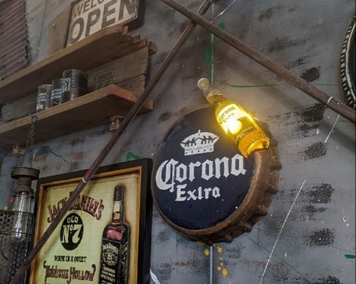 コロナビール BAR 電飾 壁掛け看板 Corona Extra 王冠型 #ウォール