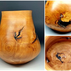 YamabikoWoodArt 】 木製 花器 壺 作者出品 一点物 彫刻 Yamabiko Wood Art 通販｜Creema(クリーマ)  15366879