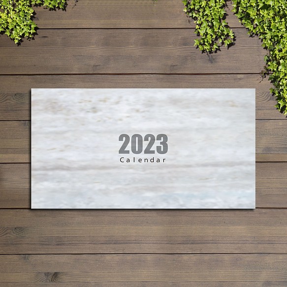 2023年卓上カレンダー  スッキリで使いやすい、豪華な雰囲気の大理石の背景！ 1枚目の画像