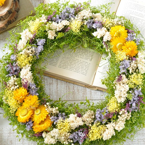 ✽自然を感じる✽ボタニカルリース M size【botanical wreath～yellow