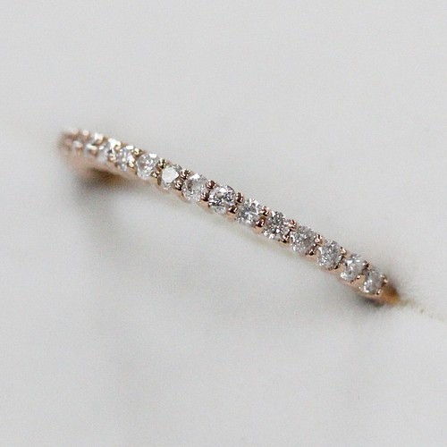 1 / 10 ✨現品限り✨K18ピンクゴールド ハーフエタニティ 0.20ct