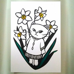 切り絵】原画 A5サイズ narcissus 切り絵 ｈｋｒ 通販｜Creema(クリーマ)