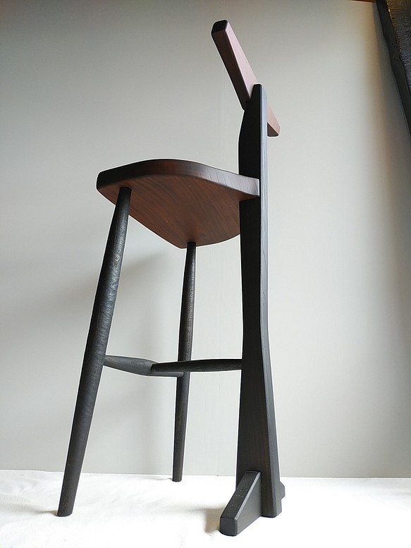 360℃美しいカウンターチェア　椅子・ハイスツール・スツール・欅 1枚目の画像