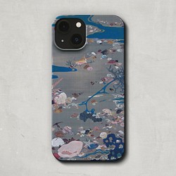 スマホケース / 伊藤 若冲「貝甲図」 iPhone 全機種対応 貝 海 浜 ビーチ 日本画 和柄 和風 レトロ 個性的 1枚目の画像