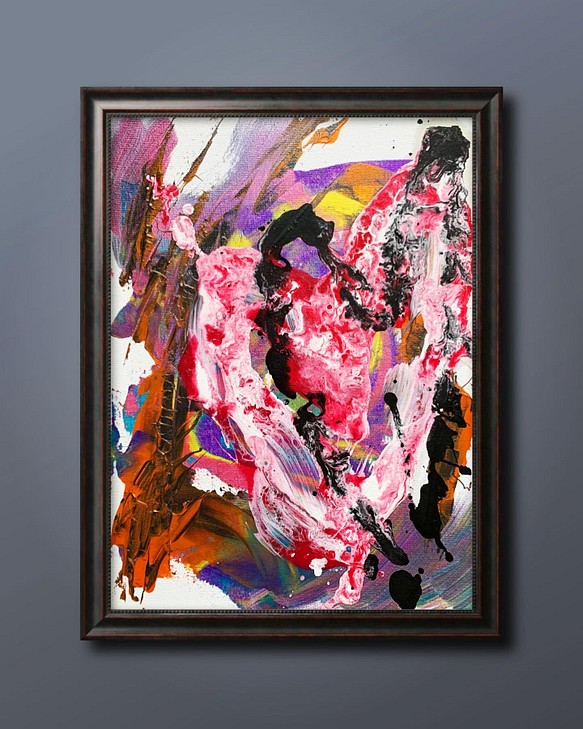 【Abstract Art】抽象画 モダン コンテンポラリー アクリル原画 現代アート インテリア壁掛け フルイドアート 1枚目の画像