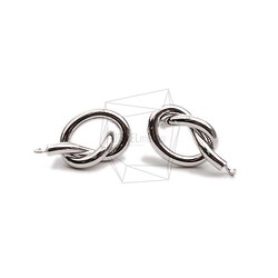 ERG-2314-R [2 pieces] 結圓耳環，結圓柱耳環 第1張的照片