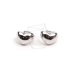 ERG-2319-R【2個入り】ラウンドハートイヤーカフ/Round Heart Earcuffs Earrings 1枚目の画像