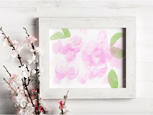 【送料無料】 「満開の桜」 アートポスター 1枚目の画像