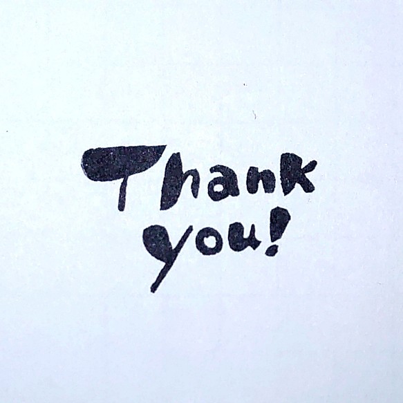 消しゴムはんこ「thank you④」 はんこ・スタンプ smile stamp 通販