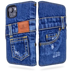 JAPAN BLUE JEANS コラボ iPhone 11 兼用 手帳型 アイフォン デニム