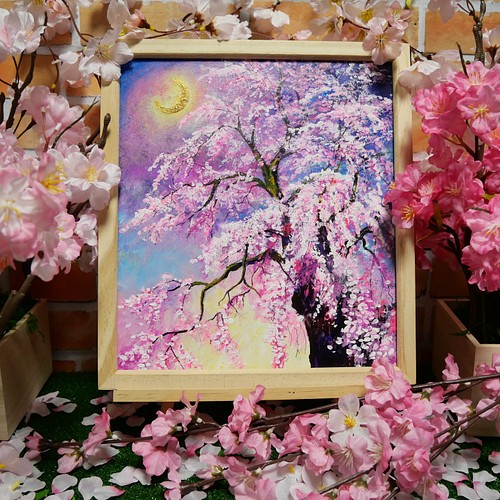 パステルオリーブ 油絵 絵画 【桜大樹】 - crumiller.com