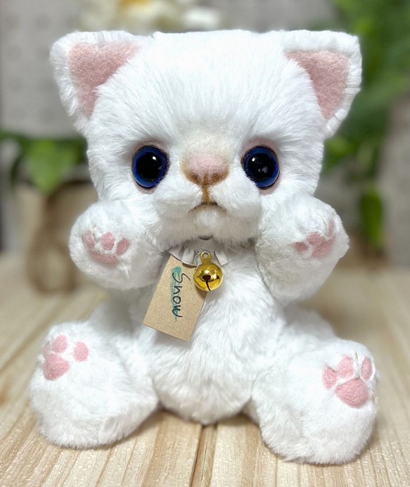 アーティストベア ベビー ネコちゃんシリーズ テディベア 白猫 snow 
