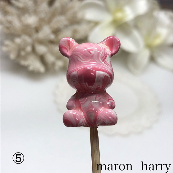 大漆珠 くまさんビーズ⑤ 縦穴貫通•*¨*•.¸¸♬ 天然石 MARON HARRY 通販