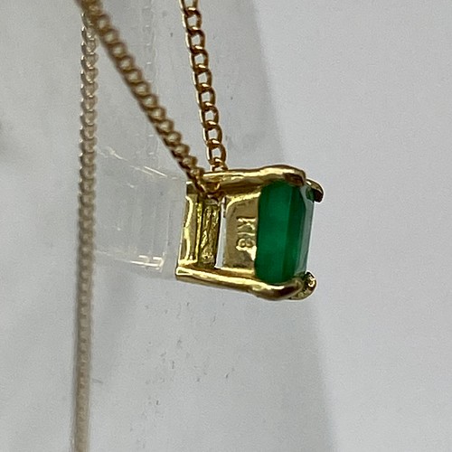 k18YG AU750 18金 天然エメラルド 0.23ct ネックレス | www.ibnuumar