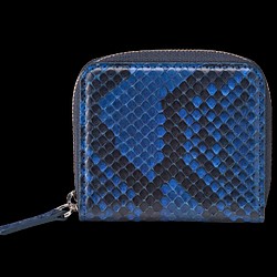 藍染パイソン「PYTHON BLUE」ロングウォレット バックカット 長財布