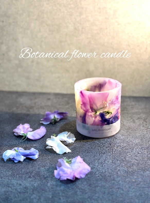 Botanical flower candle(スイートピー)再販‼︎ LEDティーライトキャンドル 送料無料 1枚目の画像