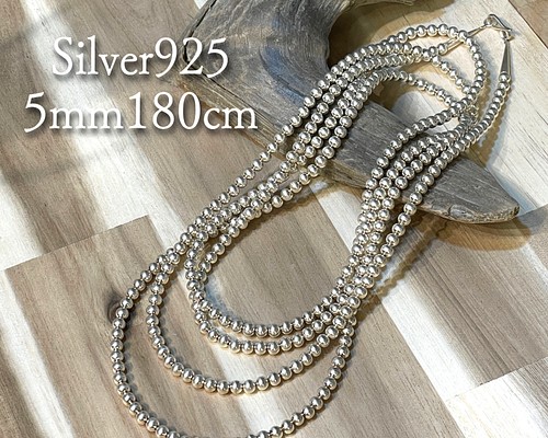 5mmナバホパールデザインネックレス 180cm - ネックレス