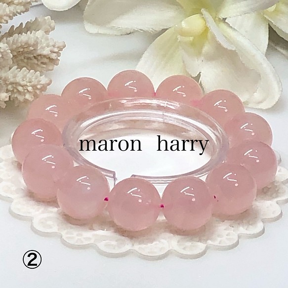 ローズクォーツブレスレット②•*¨*•.¸¸♬ ブレスレット MARON HARRY