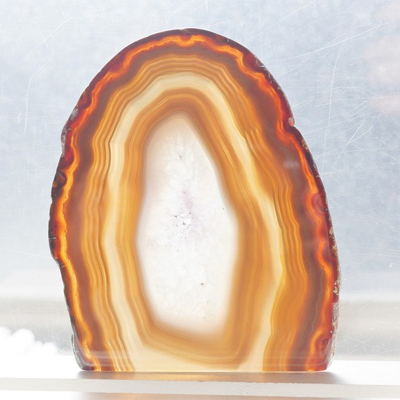 天然石インテリア　プレート　スライス　アゲート（瑪瑙）水晶　結晶タイプ　A-1　コーヒー色　アメジスト 1枚目の画像