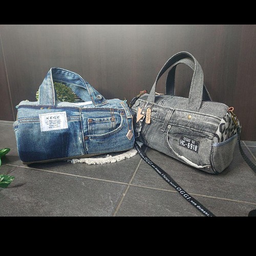 日本製/今治産 No182【DENIM✖️ボストンBAG❤️】ドラム缶型バッグ