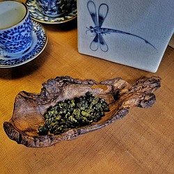 【茶器 客製】 茶禪一味 手工 茶荷 茶則 茶匙 茶碟 海漂木巧雕 第1張的照片