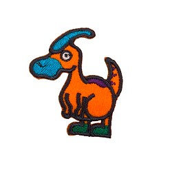 刺繍ワッペン　恐竜【パラサウロロフス】 1枚目の画像