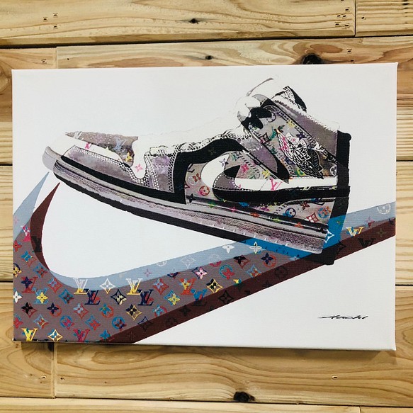 靴 NIKE ポスター 絵画 オマージュアート オリジナル絵画 オリジナル