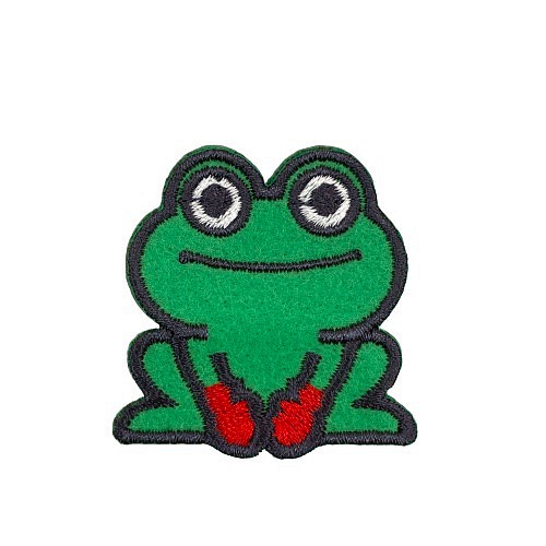 刺繍ワッペン　生き物【カエル】 1枚目の画像