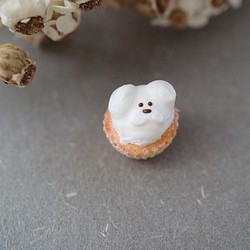 ミニチュア　ミニチュアフード　ミニチュアスイーツ　ミニチュアパン　樹脂粘土　カップケーキのわんちゃん 1枚目の画像