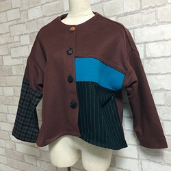 7900上質wool ノーカラー 黒 ファッション販売中 digiescola.com.br