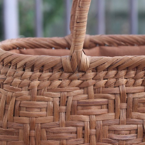 山葡萄 亀甲編み 籠 かごバッグ コンパクト 巾着 手作り かご-