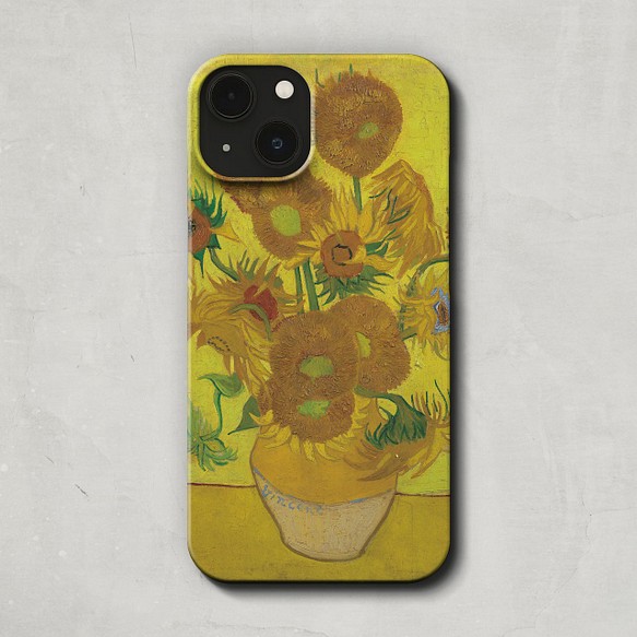 スマホケース / フィンセント ファン ゴッホ「 ひまわり (1889)」 iPhone 全機種対応 絵画 花束 個性的 1枚目の画像