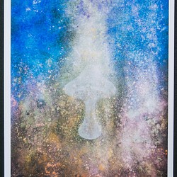 絵ポストカードNo.79「キノコと宇宙」【選べる3枚】 1枚目の画像