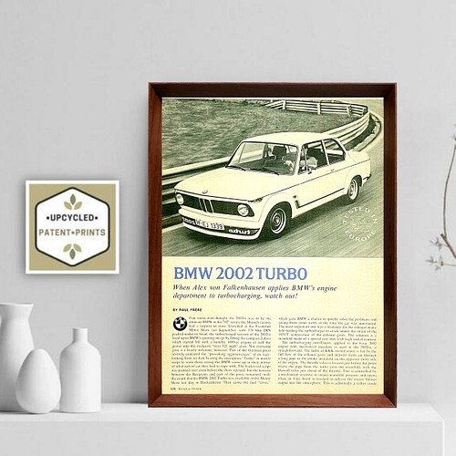 BMW 2002 1970年代 アメリカ ヴィンテージ 雑誌 広告 額付 ポスター