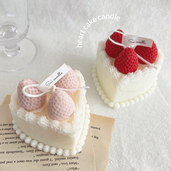 heart cake candle￤ハートケーキキャンドル キャンドル・キャンドル