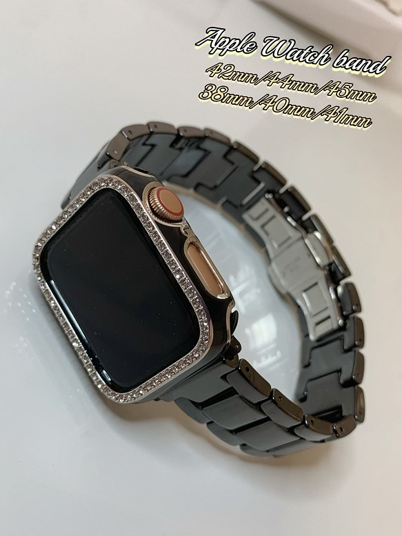 売れ筋商品 Apple Watch ジルコンケース セラミックバンド ブラック 