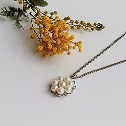 淡水パールお花のネックレス 1枚目の画像