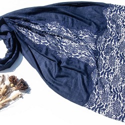 カシミヤ 手織り スカーフ 織り スカーフ ニット スカーフ シアー ウール スカーフ - レース クリスマス ギフト 交換 ギ 1枚目の画像