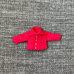 オビツ11 上質な麻の長袖シャツ　red 1枚目の画像