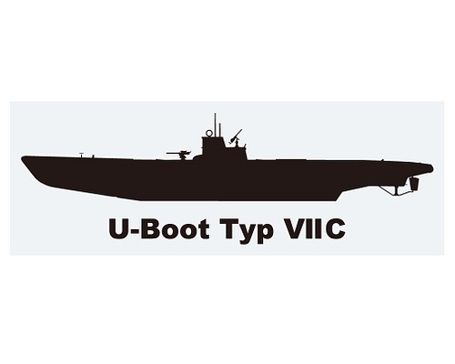 軍艦ステッカー Uボート VIIC型 シール・ステッカー puikko（11/16