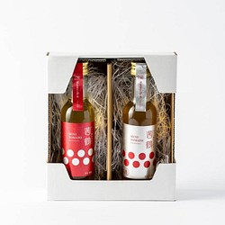 ワイン酵母仕込み茜鶴ミニトマトのお酒飲み比べ紅白セット（200ml×2本） 1枚目の画像