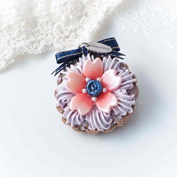 桜の藍苺クリームタルト 1枚目の画像